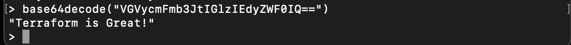 Terraform base64decode function