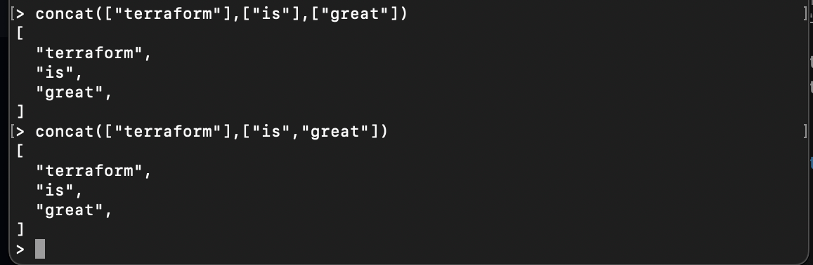 Terraform concat function