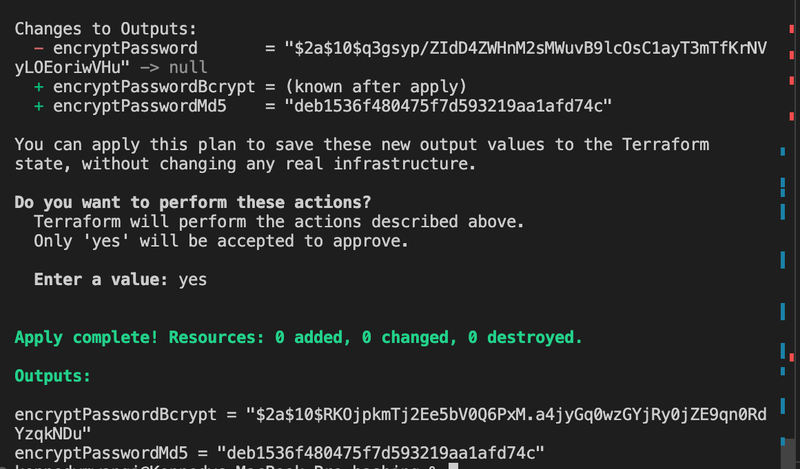 Terraform hashing function