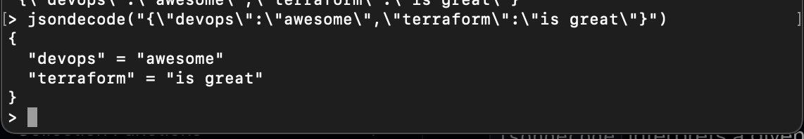 Terraform jsondecode function