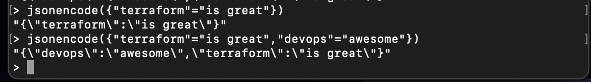 Terraform jsonencode function