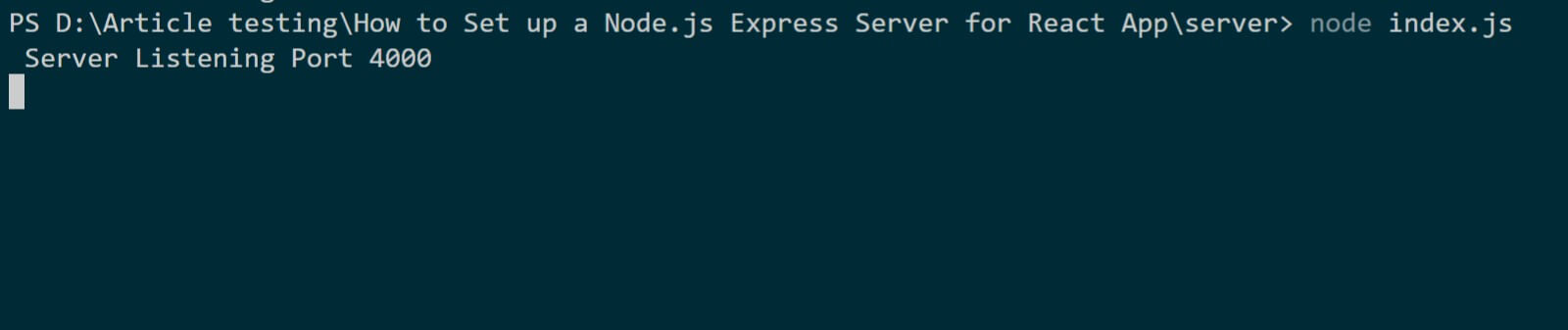 How to Set up a Node.js Express Server for React App